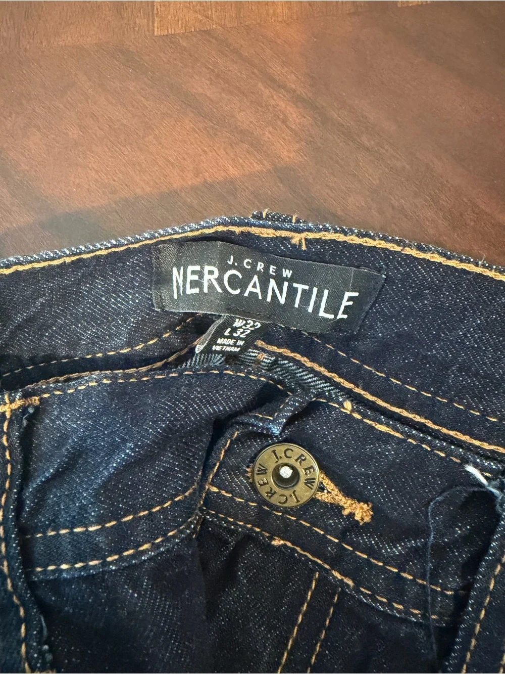 J. Crew Men's Straight Dark Indigo Jeans